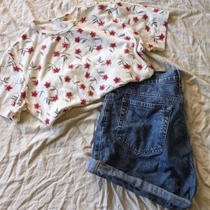 Floral Print Y2K Tee